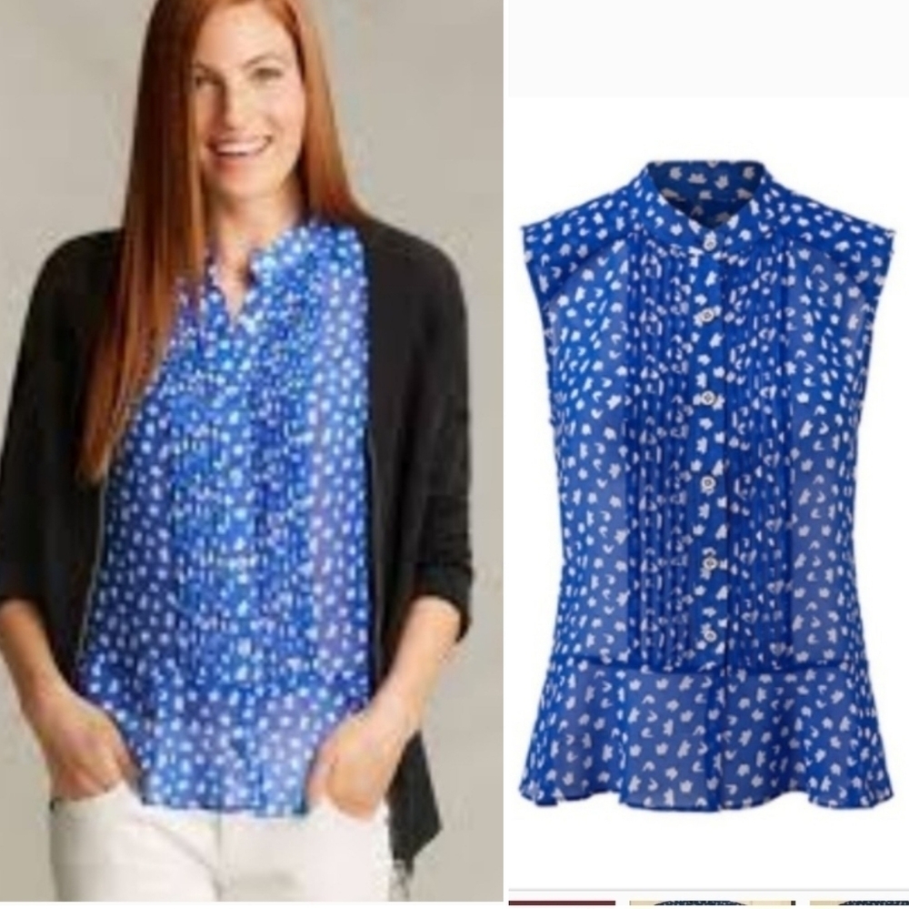 Cabi  Electric Blue Size Medium Sleeveless Blouse Top